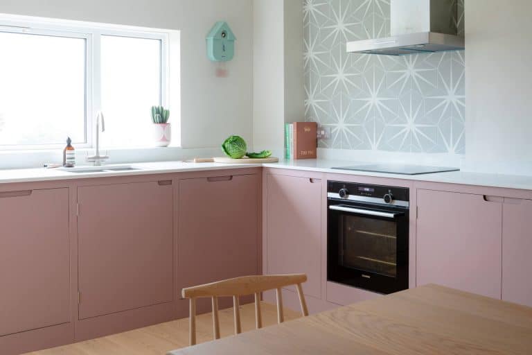 The Pink Kitchen - Sustainable Kitchens - L Shape contemporary kitchen
